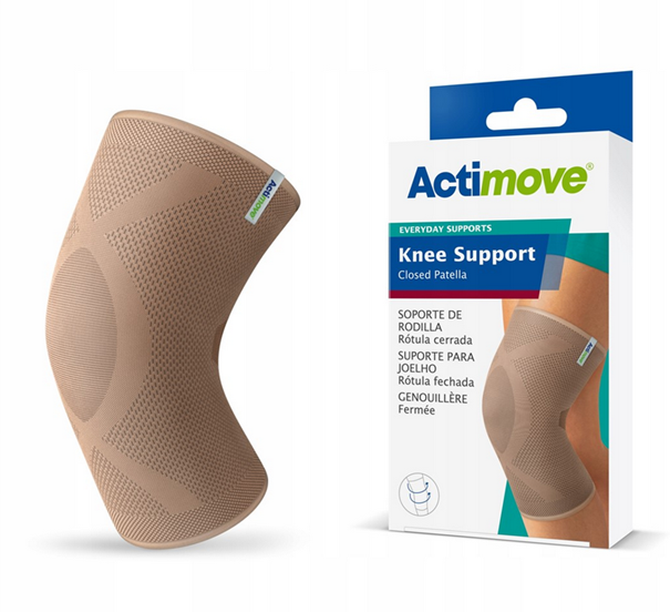 Actimove Everyday Supports, opaska stabilizująca staw kolanowy z zabudowaną rzepką i 2 fiszbinami, rozmiar M, 1 szt.