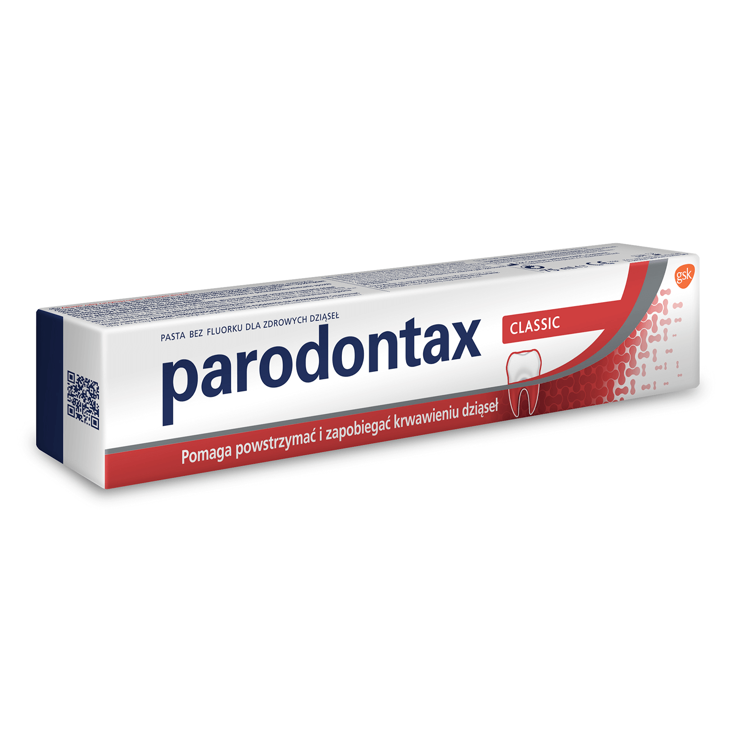 Parodontax Classic, pasta do zębów zapobiegająca krwawieniu dziąseł, tuba 75 ml