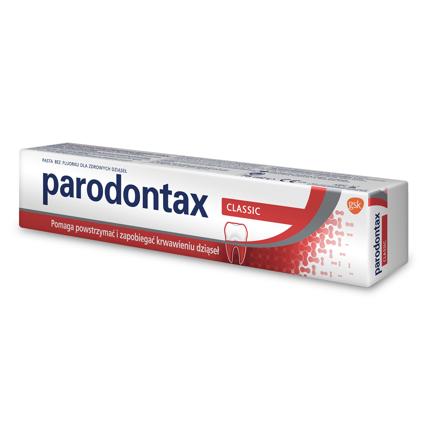 Parodontax Classic, pasta do zębów zapobiegająca krwawieniu dziąseł, tuba 75 ml