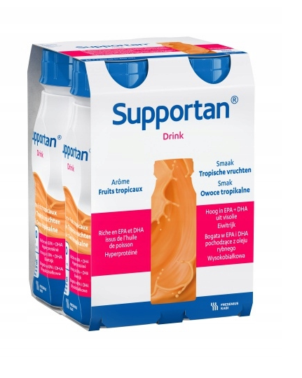 Supportan Drink, owoce tropikalne, 4 x 200 ml