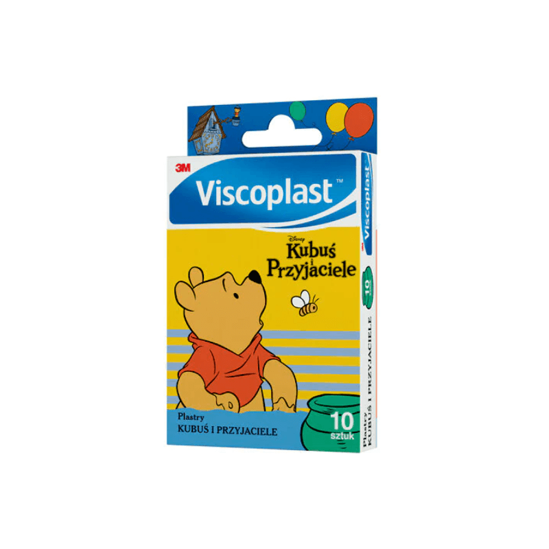 Viscoplast Kubuś i Przyjaciele, dekorowane plastry dla dzieci, 72 mm x 25 mm, 10 szt.