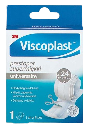 Viscoplast Prestopor, plaster, 1 m x 6 cm, 1 szt.