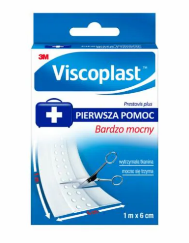 Viscoplast Prestovis Plus , bardzo mocny plaster do cięcia, 1 m x 6 cm, 1 szt.