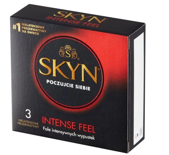 Skyn Intense Feel, prezerwatywy z wypustkami, 3 szt.