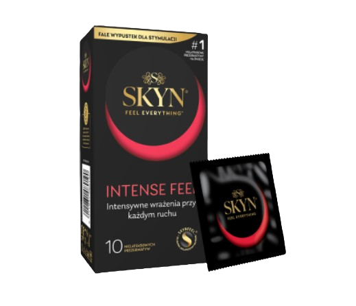SKYN Intense Feel, prezerwatywy z wypustkami, 10 szt.