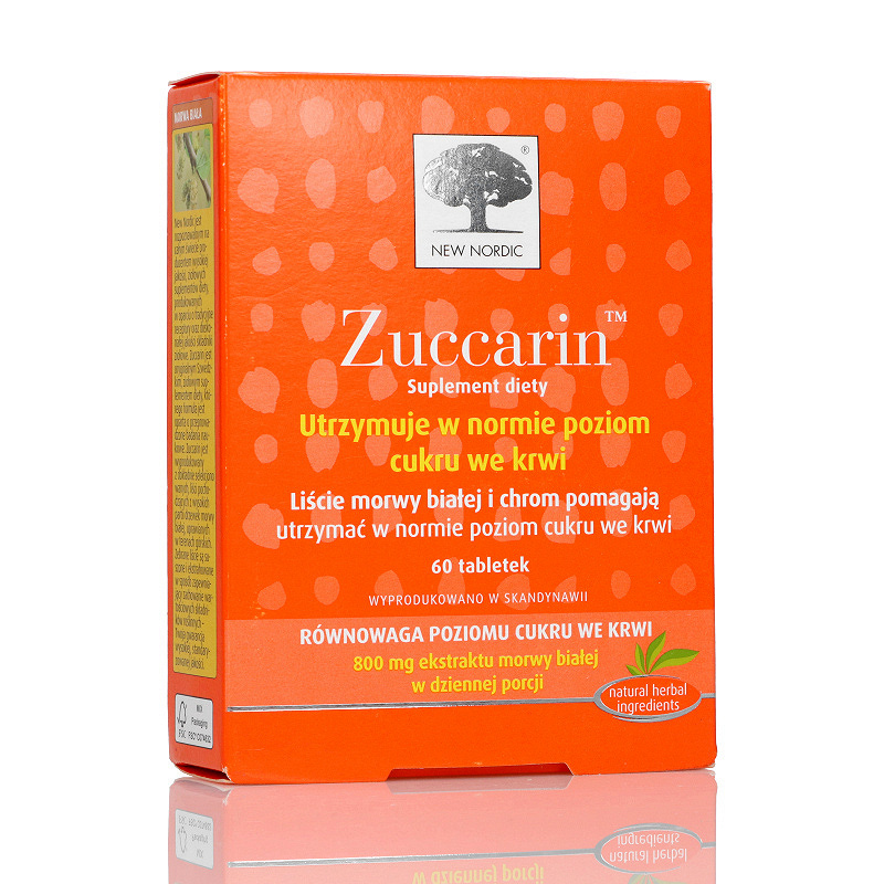 Zuccarin tabletki ze składnikami pomagającymi utrzymać prawidłowy poziom cukru, 60 szt.
