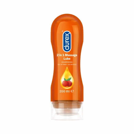Durex Play 2w1, nawilżający żel intymny do masażu z guaraną, 200 ml