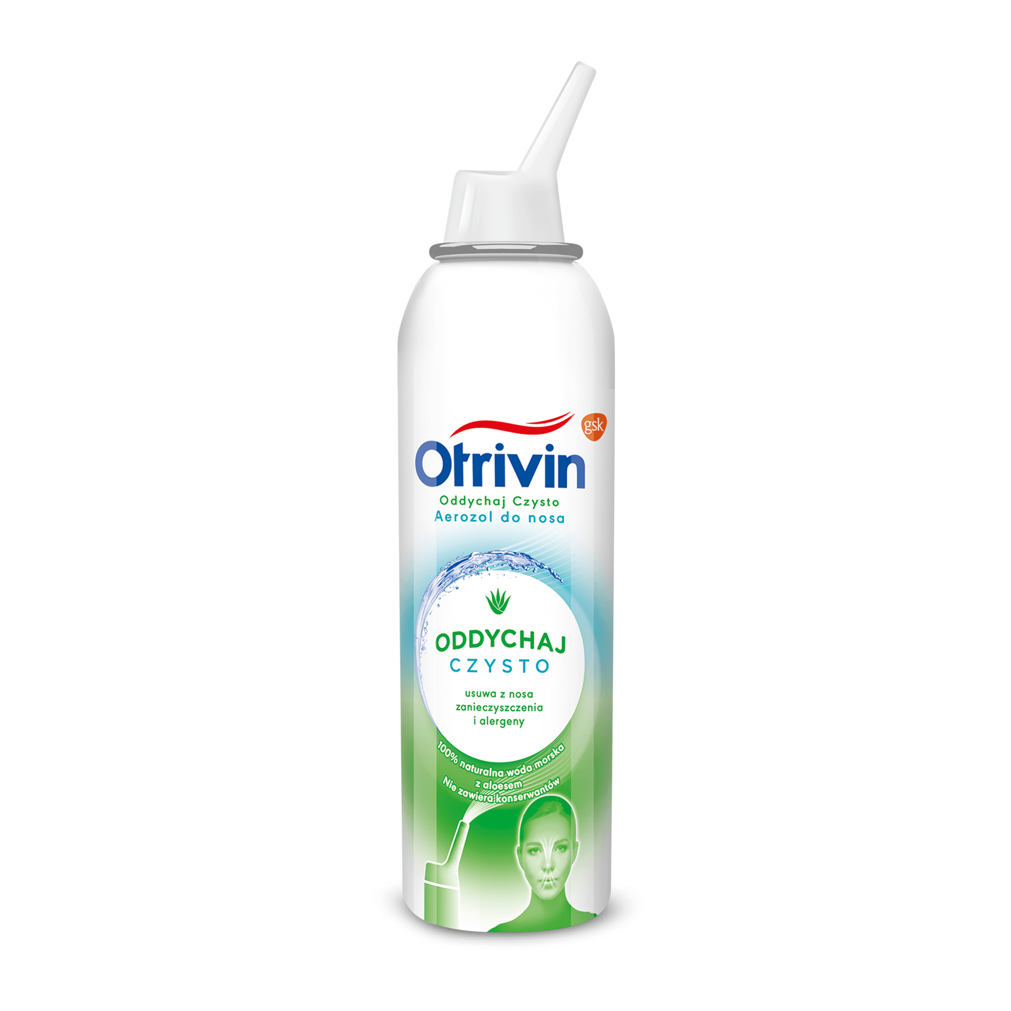 Otrivin Oddychaj Czysto, aerozol usuwający z nosa zanieczyszczenia i alergeny, 100 ml