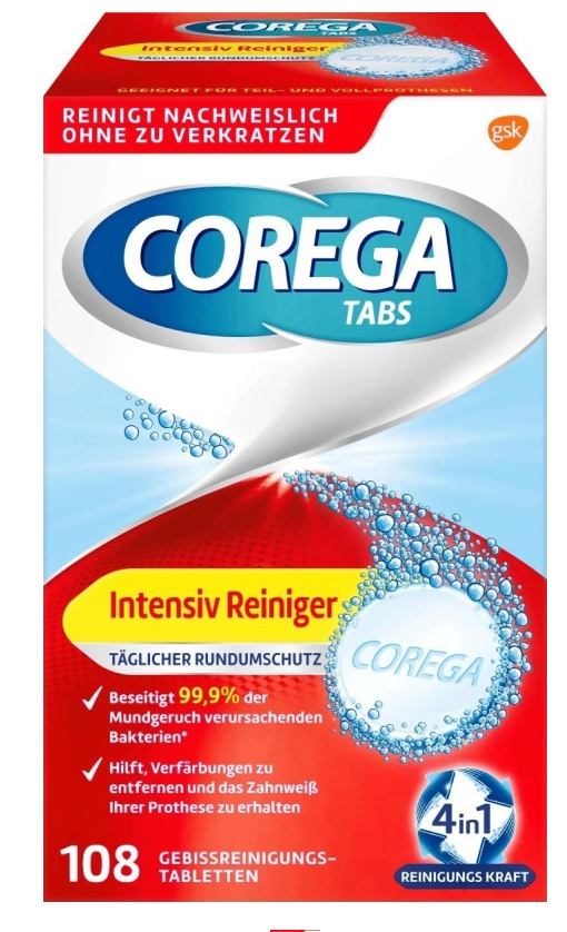 COREGA Tabs Intensive tabletki do czyszczenia, 108 szt.