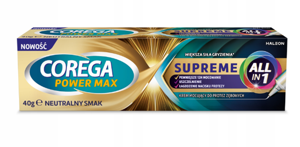 Corega Power Max Supreme All-In 1, krem mocujący, 40 g