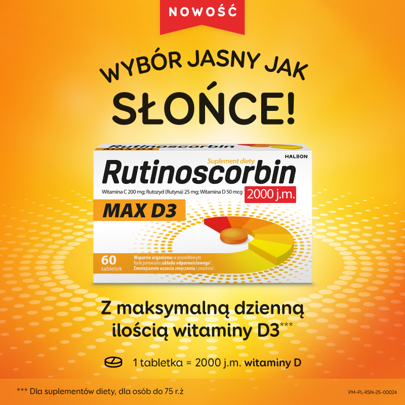 Rutinoscorbin Max D3, 60 tabletek