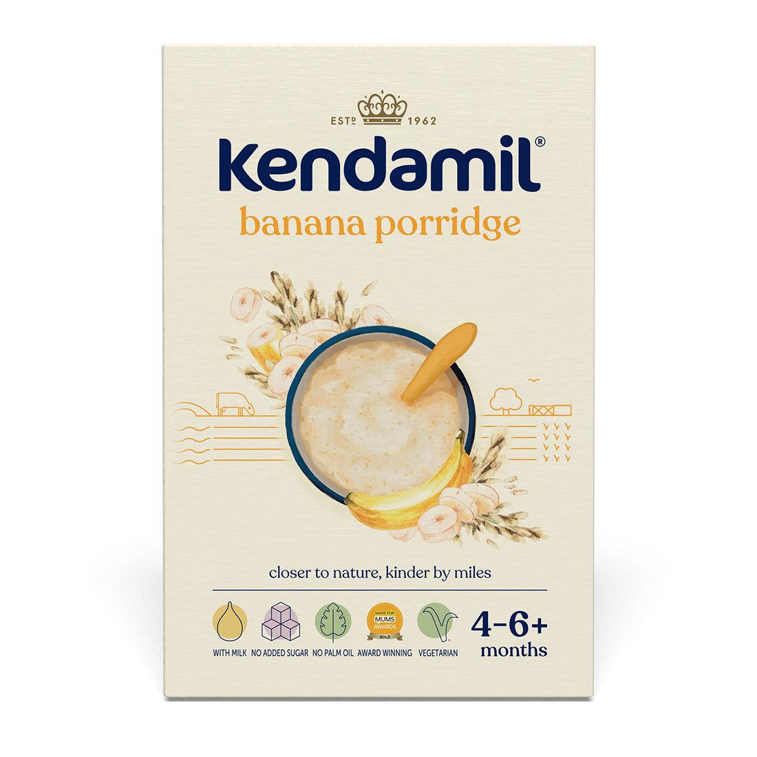Kendamil, kaszka mleczna z bananem, 150 g