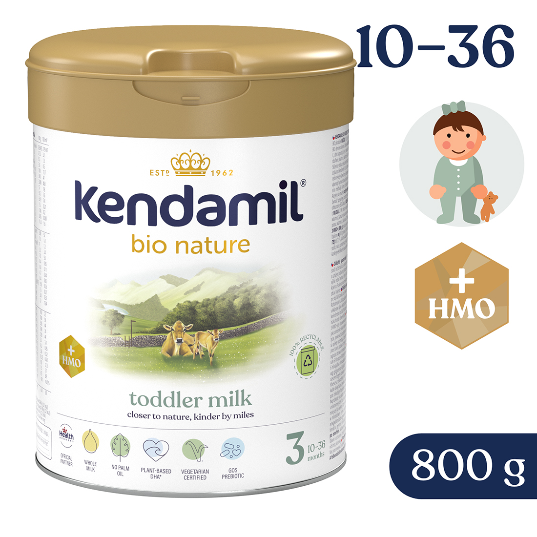 Kendamil BIO Nature 3 HMO+, 800 g