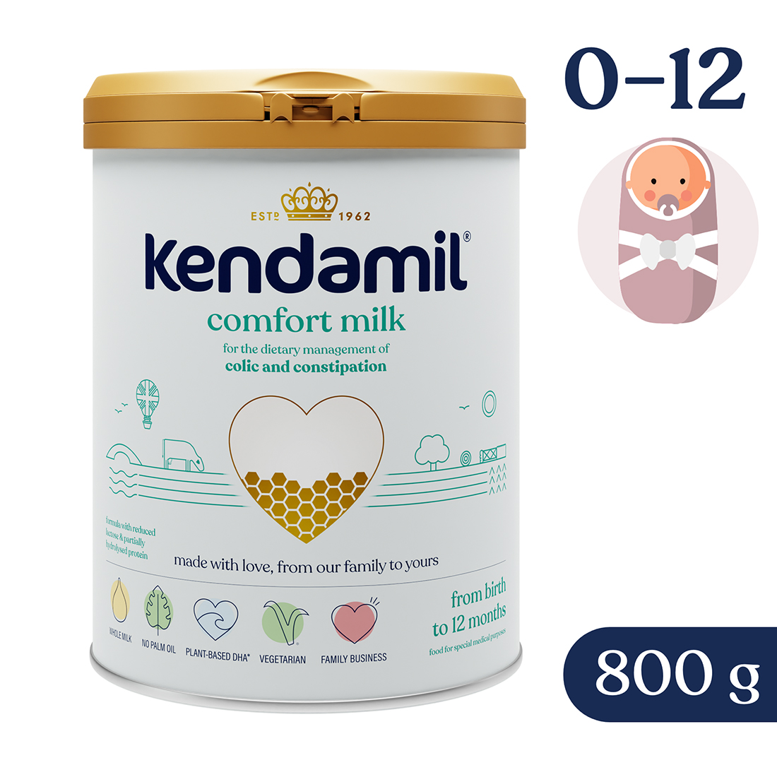 Kendamil Comfort, mleko modyfikowane, 800 g