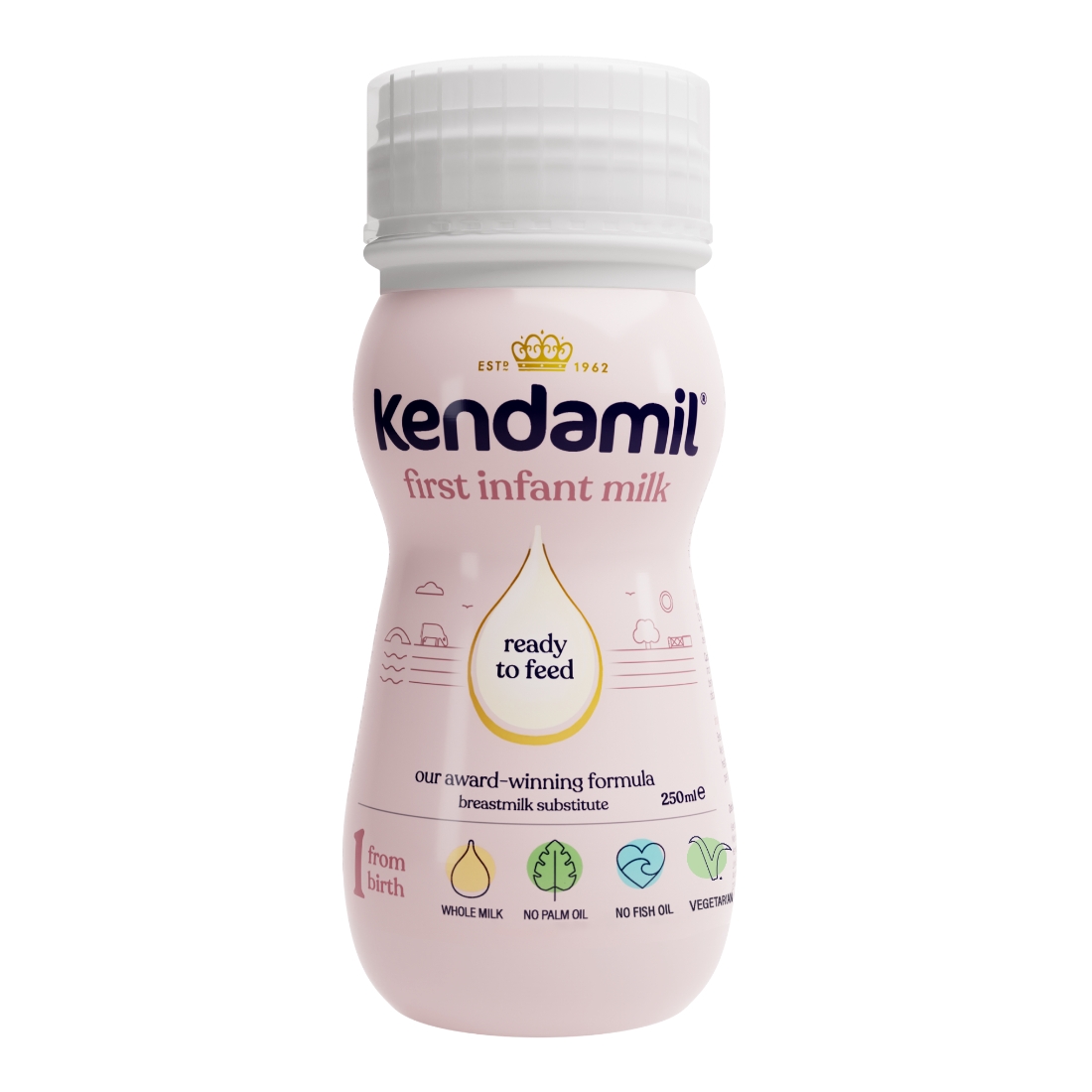 Kendamil 1, płynne mleko początkowe dla niemowląt, 250 ml