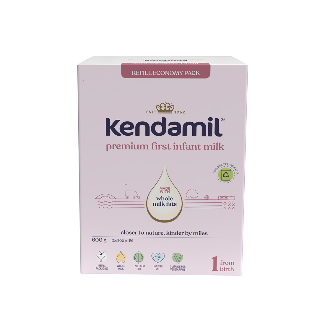Kendamil Premium 1 Box, mleko początkowe, 600 g