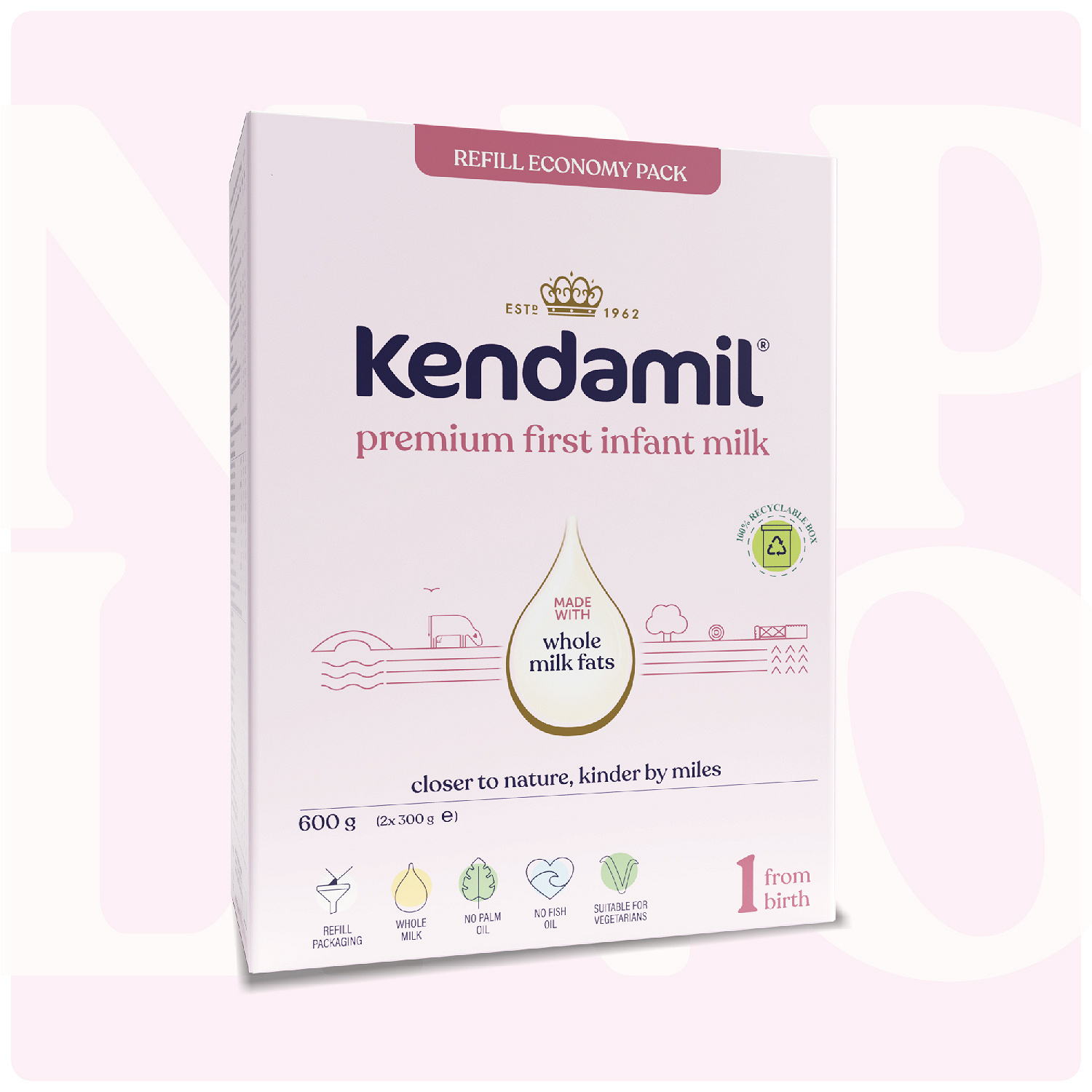 Kendamil Premium 1 Box, mleko początkowe, 600 g