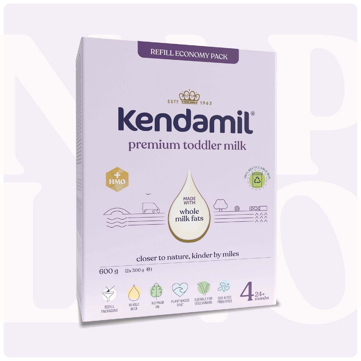 Kendamil Premium 4 HMO+ Box, mleko modyfikowane, 600 g