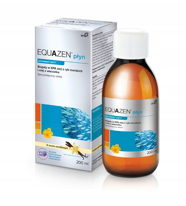 Equazen, płyn ze składnikami wspomagającymi koncentracje o smaku waniliowym, 200 ml