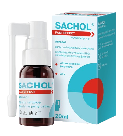 Sachol Fast Effect, spray do stosowania w jamie ustnej, 20 ml
