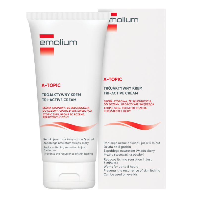 Emolium A-Topic, kojący trójaktywny krem, 75 ml