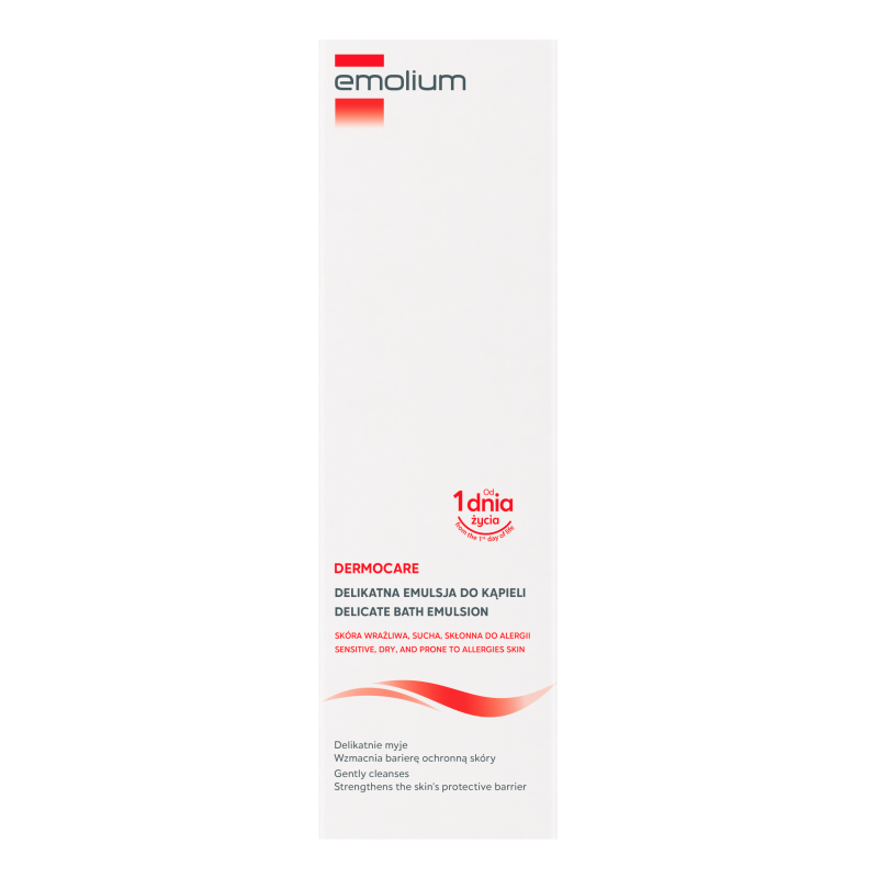 Emolium Dermocare, delikatna emulsja do kąpieli, 400 ml