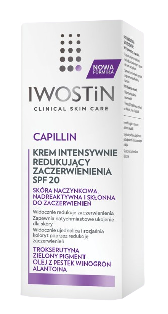 Iwostin Capillin, krem intensywnie redukujący zaczerwienienia SPF 20, 40 ml