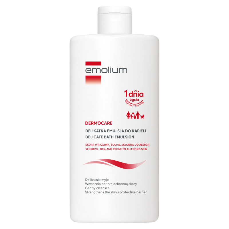 Emolium Dermocare, delikatna emulsja do kąpieli, 750 ml