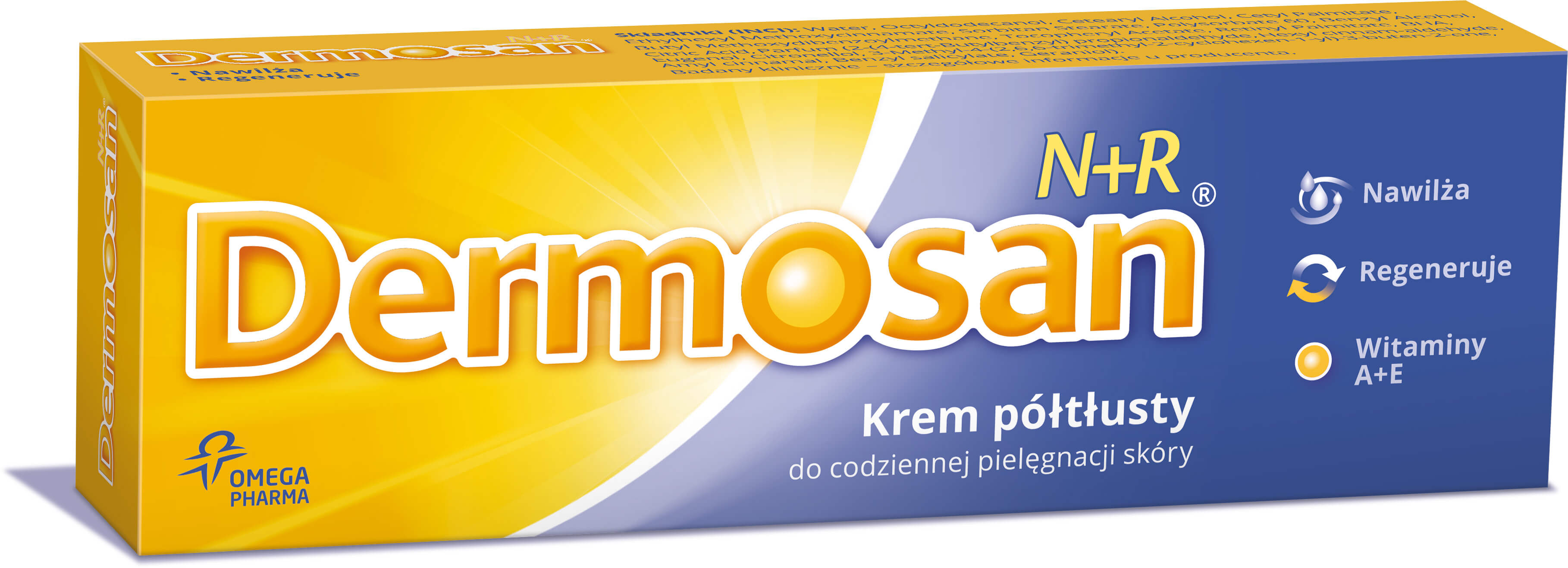 Dermosan N+R Krem półtłusty, do pielęgnacji skóry ciała i twarzy, tuba 40 g
