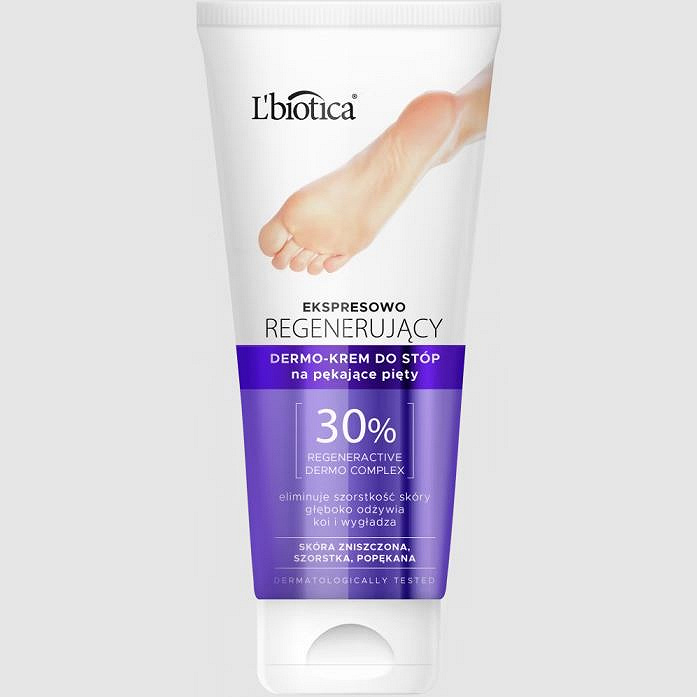 L'Biotica Home Spa, dermo-krem do stóp na pękające pięty, 100 ml