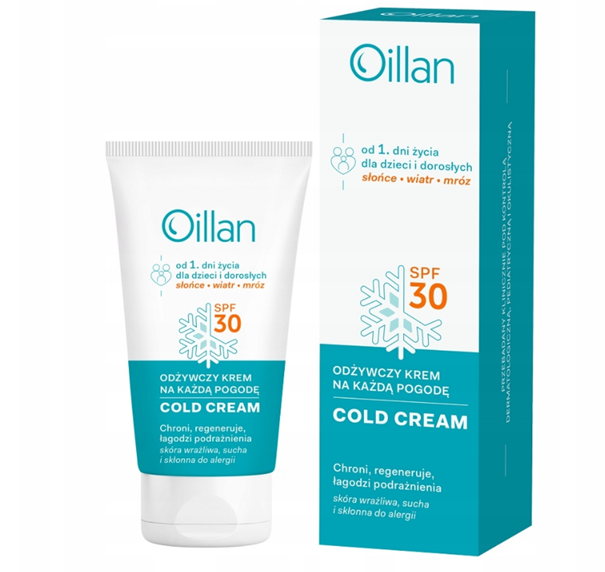 Oillan Cold Cream, krem odżywczy, 30 SPF, 50 ml
