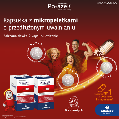 Potazek, kapsułki  ze składnikami pomagającymi utrzymać prawidłowe ciśnienie krwi, 100 szt.