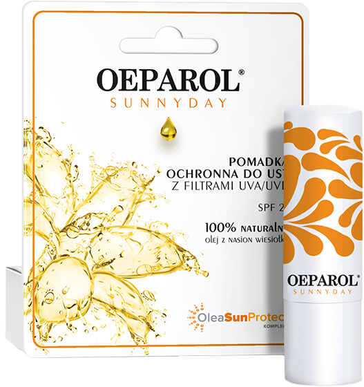 Oeparol Sunnyday , pomadka ochronna do ust z filtrami UVA/UVB SPF 25, 1 szt.