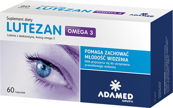 Lutezan Omega 3, kapsułki ze składnikami pomagającymi zachować młodość widzenia, 60 szt.