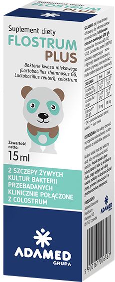 Flostrum Plus, krople ze składnikami uzupełniającymi dietę w błonnik i laktoferynę, 15 ml