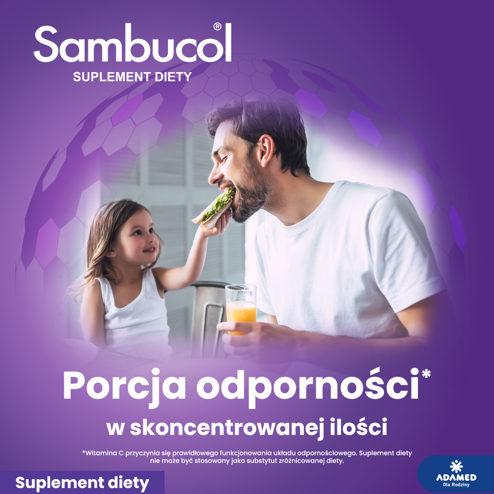 Sambucol Kids, syrop wspierający pracę układu odpornościowego z witaminą C, butelka 120 ml