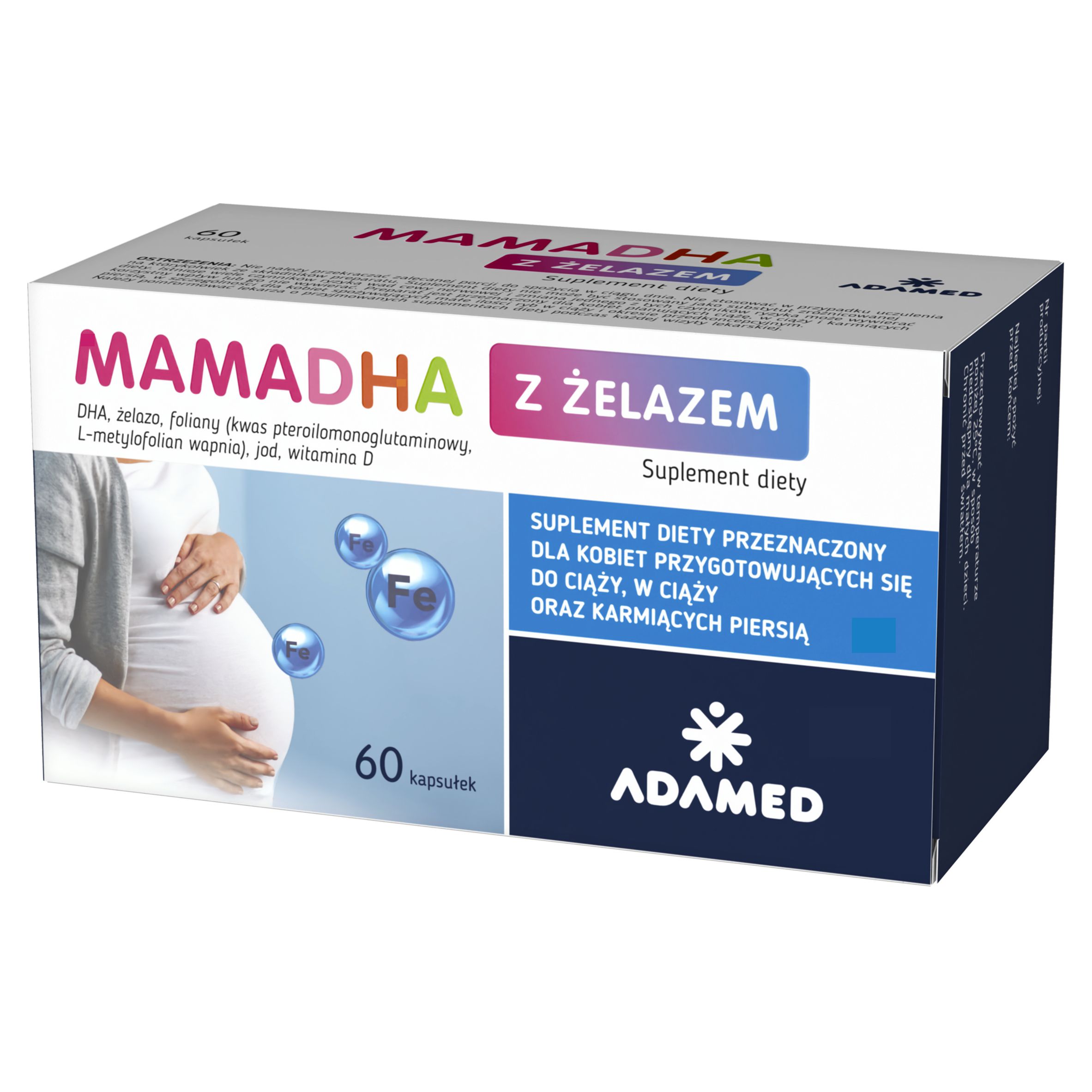 MamaDHA z żelazem, kapsułki, 60 szt.