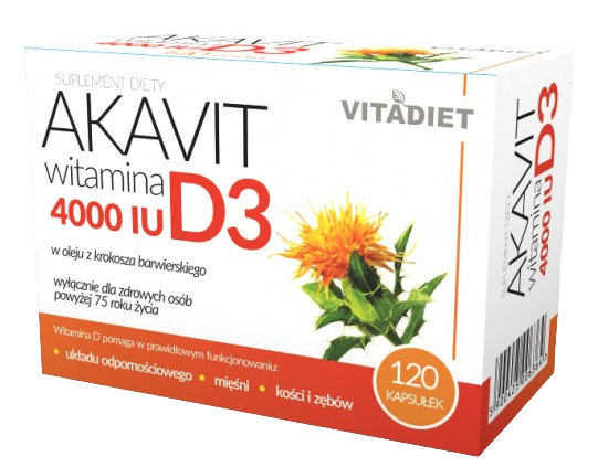 Akavit witamina D3 4000 IU 120 kapsułek