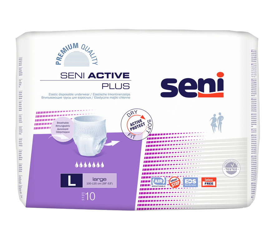 Seni Active Plus, majtki chłonne rozmiar L, 10 szt.
