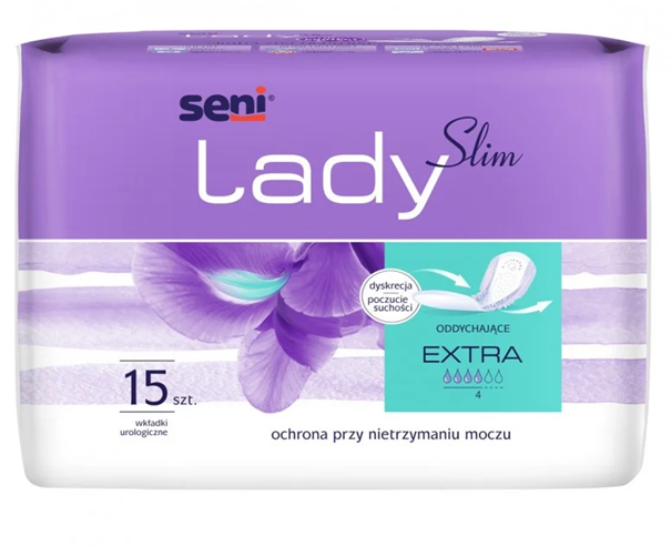 Seni Lady Slim Extra, wkładki urologiczne dla kobiet, 15 szt.
