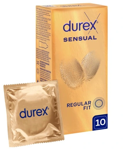 Durex Sensual, prezerwatywy supercienkie, 10 szt.