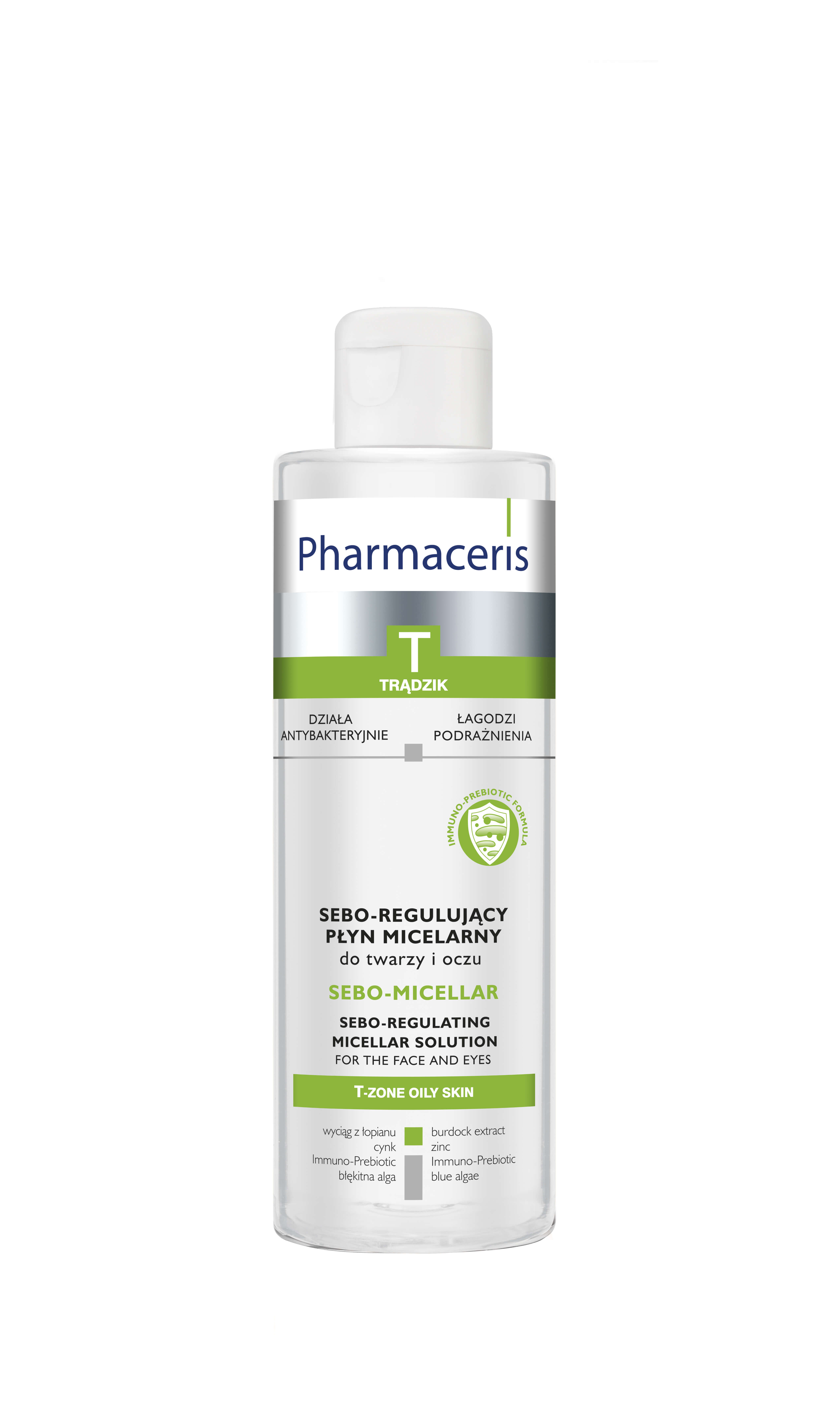 Pharmaceris T Sebo-Micellar płyn micelarny do delikatnego oczyszczania i demakijażu twarzy, 200 ml