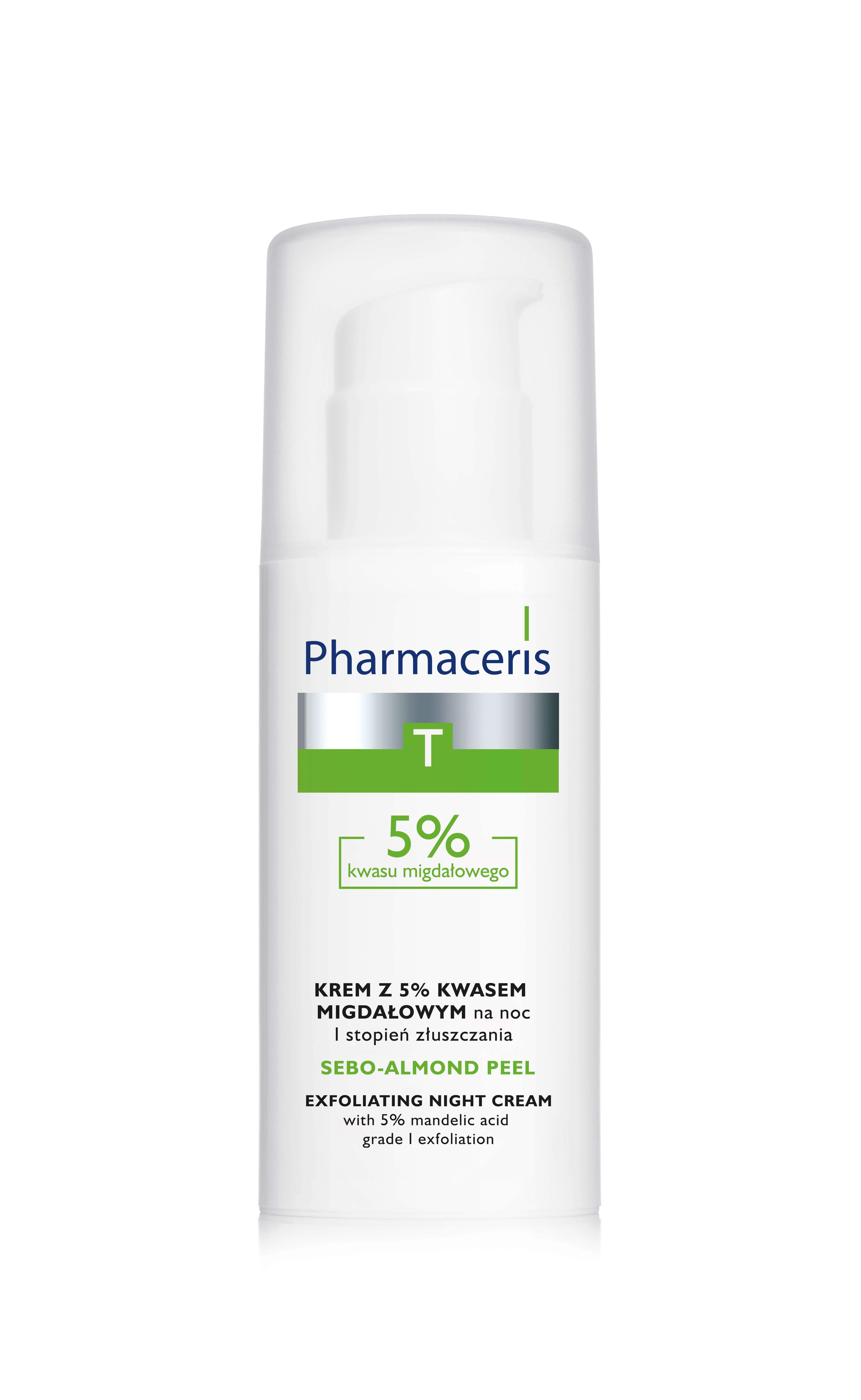 Pharmaceris T SeboAlmond Peel, krem z 5% kwasem migdałowym na noc, 50 ml