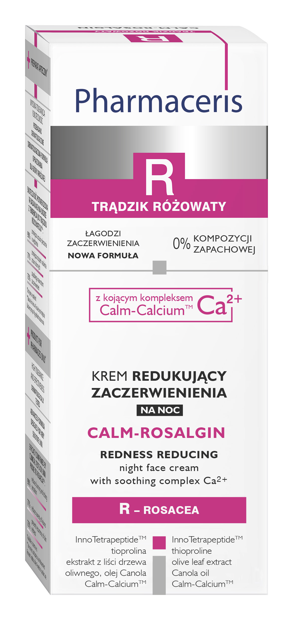 Pharmaceris R Calm-Rosalgin , krem redukujący zaczerwienienia na noc, 30 ml