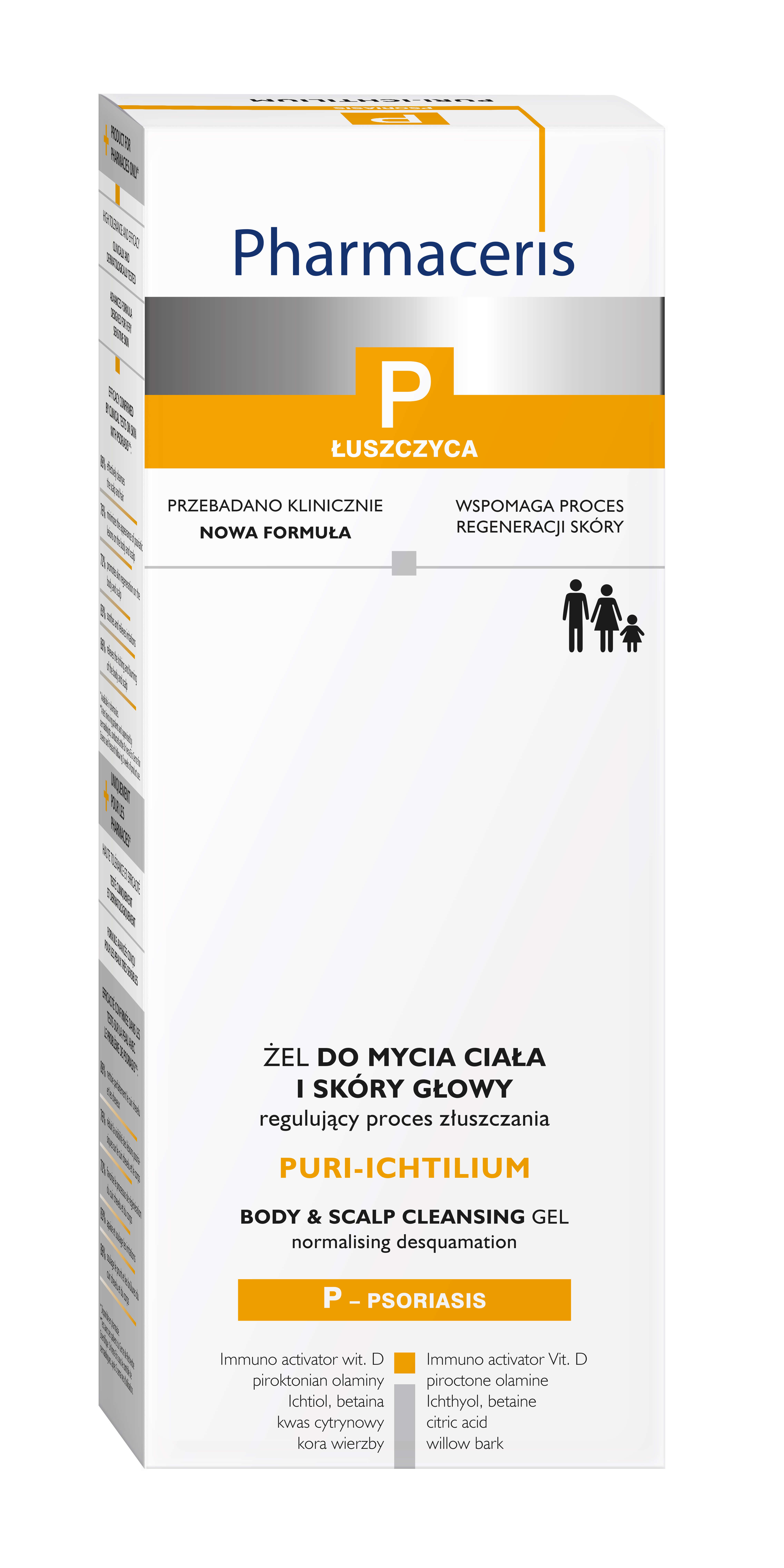 Pharmaceris P Puri-Ichtilium , żel do mycia ciała i skóry głowy, 250 ml