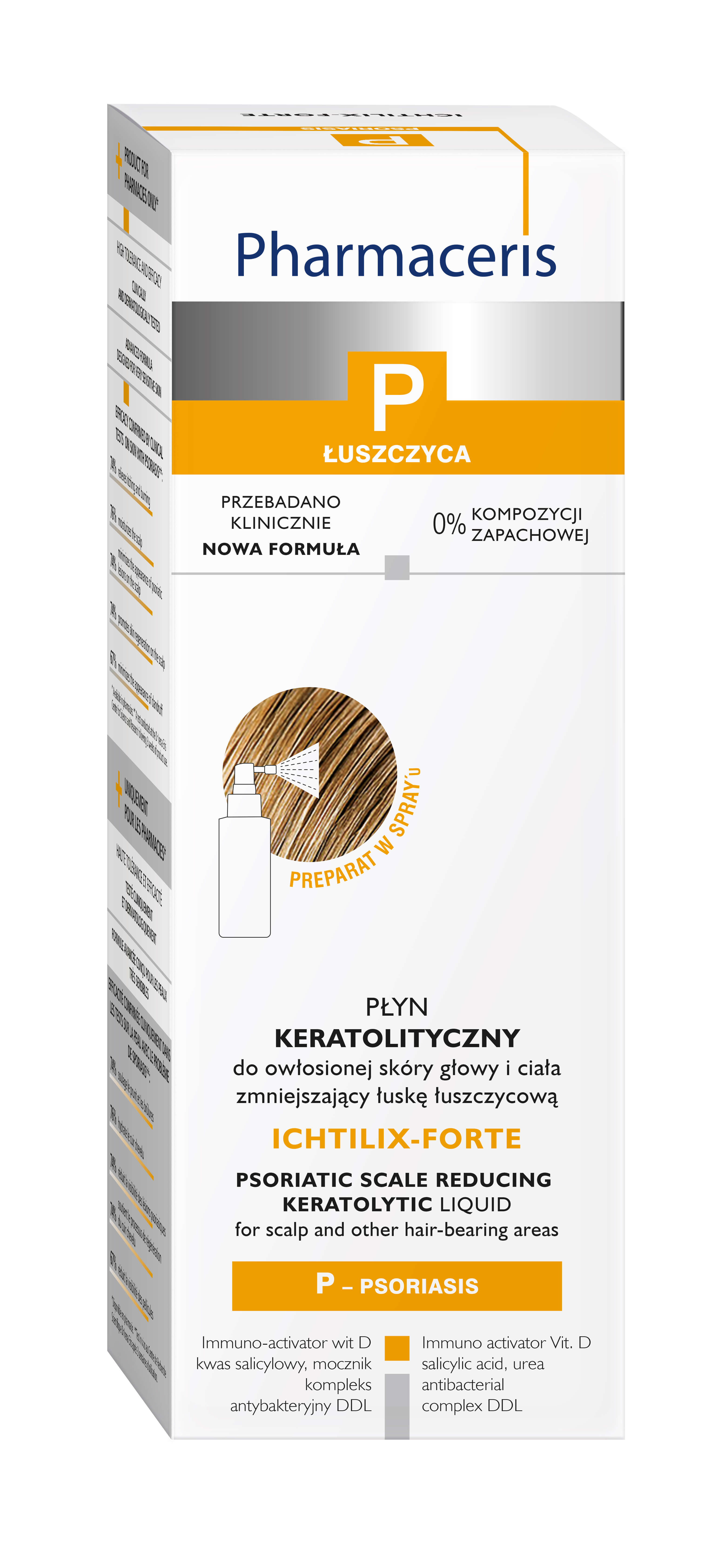 Pharmaceris P Ichtilix-Forte, płyn keratolityczny do owłosionej skóry głowy, 125 ml