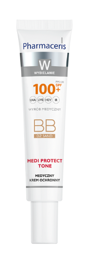 Pharmaceris W Medi Protect Tone, krem BB, SPF 100 + 02, Sand