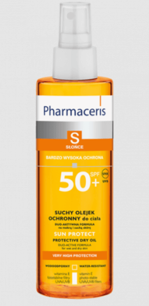 Pharmaceris S Sun Protect, suchy olejek ochronny do ciała SPF50+, 200 ml