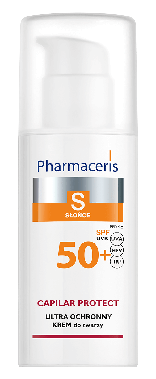 Pharmaceris S Capilar Protect, krem ultra ochronny SPF 50 + do skóry naczynkowej, 50 ml