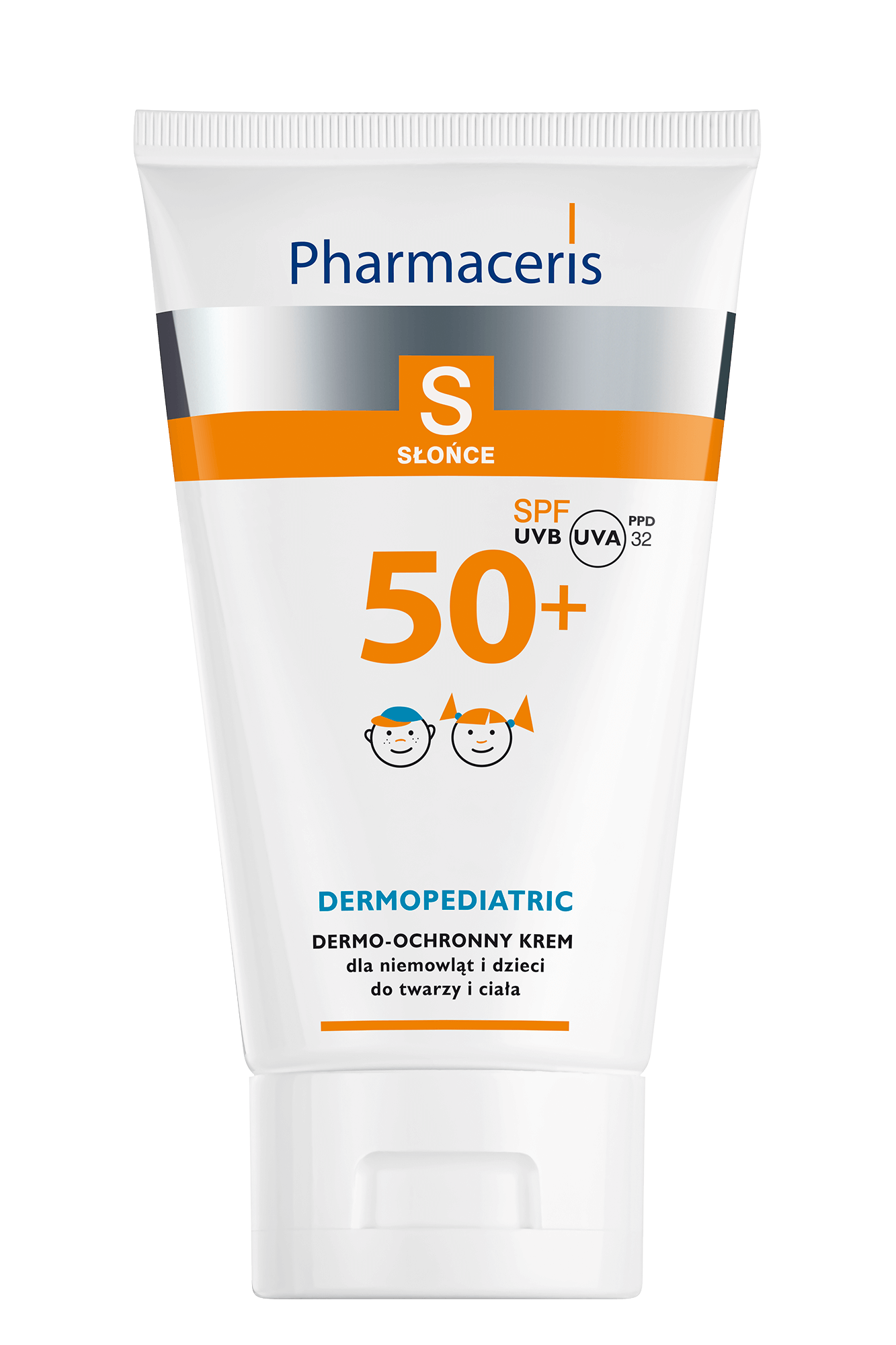 Pharmaceris S dermo-ochronny krem, do twarzy i ciała dla niemowląt i dzieci SPF 50+, 125 ml